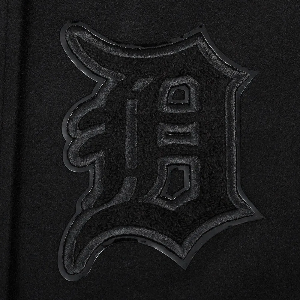 MLB DETROIT TIGERS TRIPLE BLACK WOMEN'S WOOL VARSITY JACKET (TRIPLE BLACK WOMEN'S)