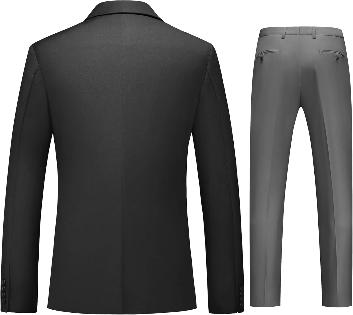 MOGU Mens 3 Piece Suits Slim Fit Tuxedo Suit Set Blazer Vest Pants for Wedding