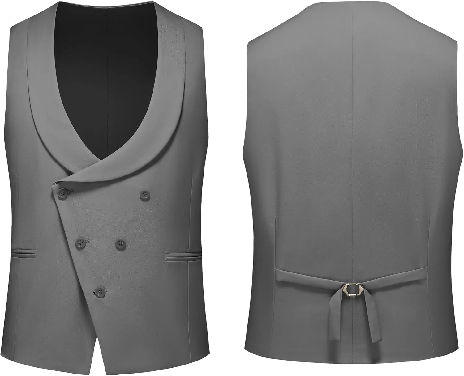 MOGU Mens 3 Piece Suits Slim Fit Tuxedo Suit Set Blazer Vest Pants for Wedding