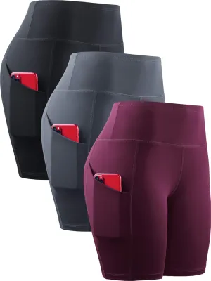 NELEUS Women's Athletic Shorts High Waist Tummy Control Workout Biker Shorts for Running Gym Yoga