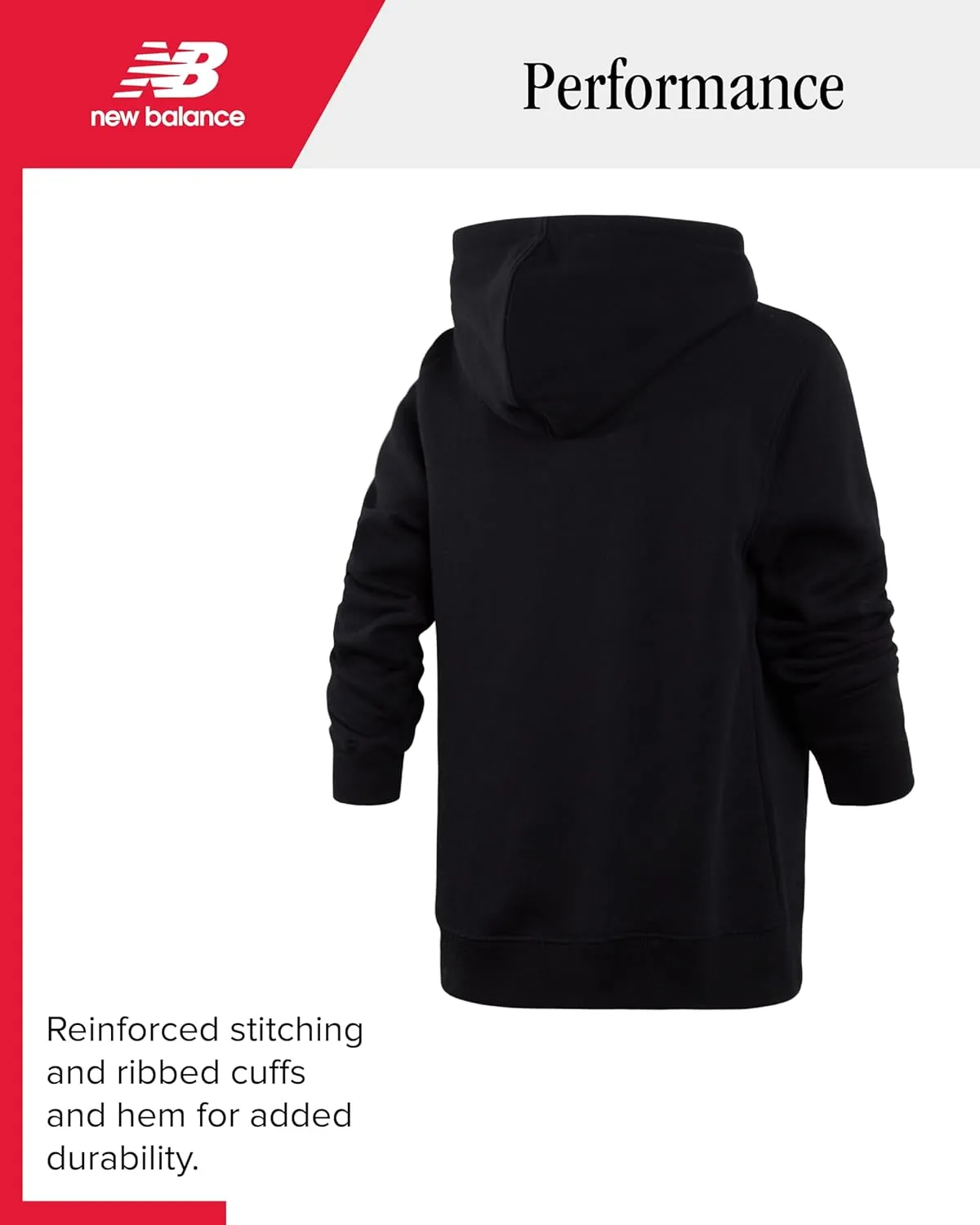 New Balance Boys' Sweatshirt - Basketball Active Fleece Pullover Hoodie (Size: 4-20)