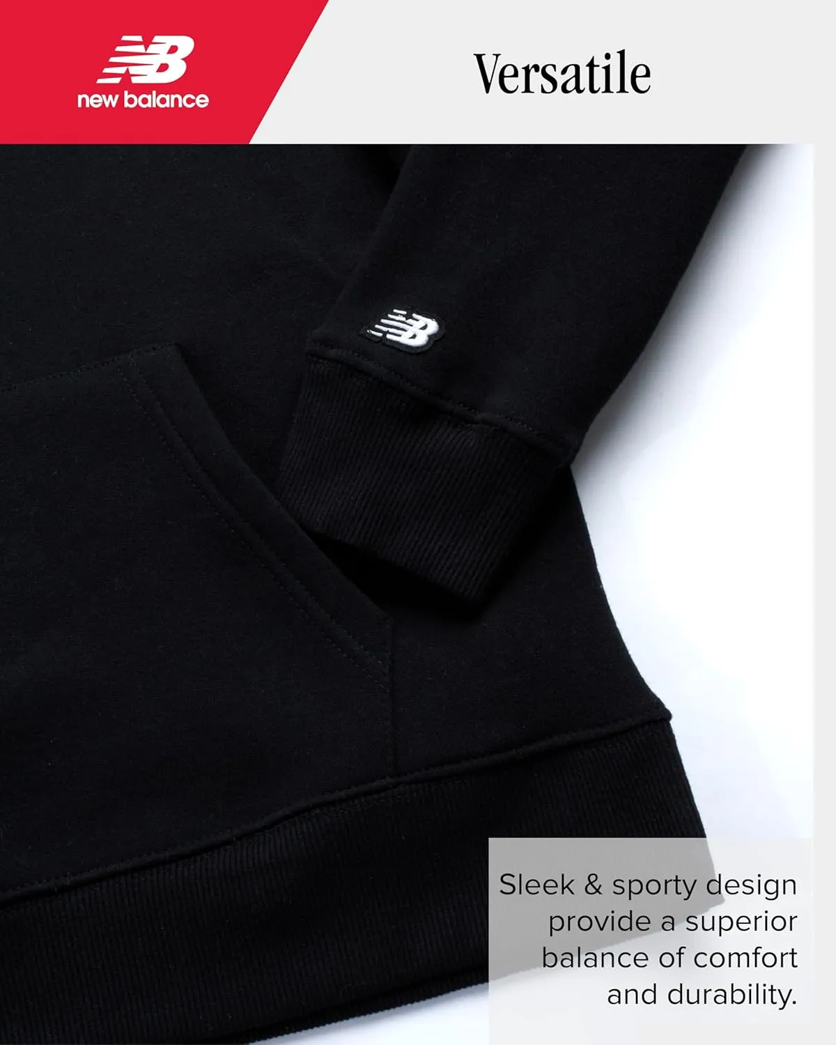 New Balance Boys' Sweatshirt - Basketball Active Fleece Pullover Hoodie (Size: 4-20)