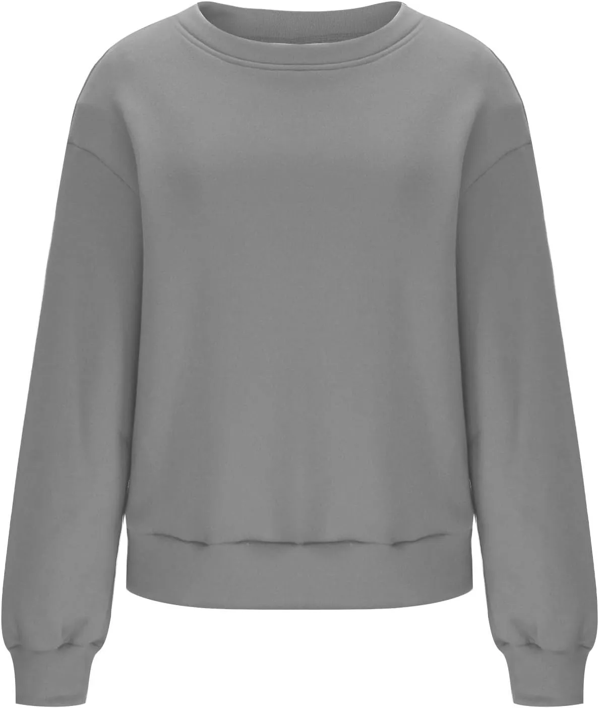 Oversized Drop Shoulder Sweatshirts for Women Teen Girls Fall y2k Clothes Long Sleeve Crewneck Pullover Tops