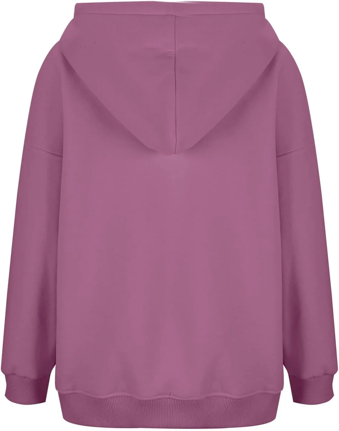 Oversized Hoodie for Women Casual Long Sleeve Pullover Solid Sweatshirt Streetwear Ribbed Fall Winter Top Athleisure