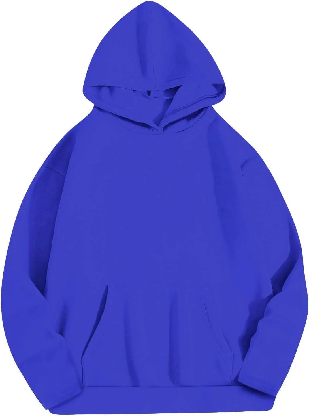 Oversized Hoodie For Womens Solid Color Sweatshirts Long Sleeve Fleece Pullover with Pocket Trendy Fall Outfits