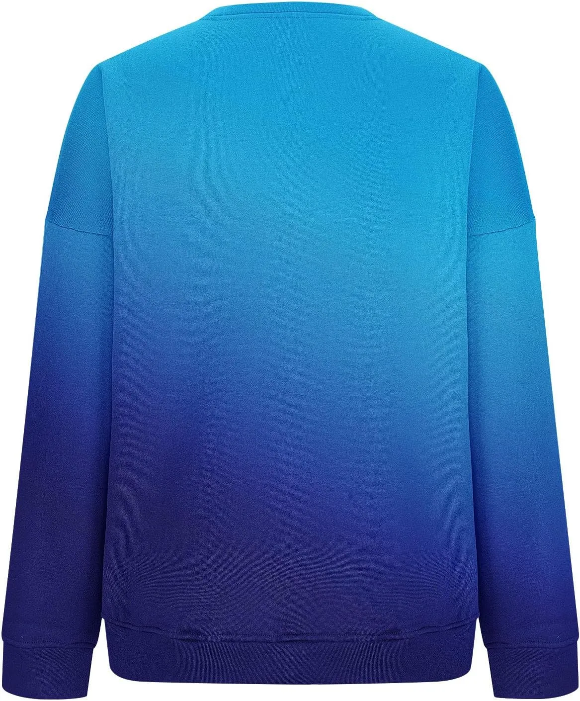 Oversized Long Sleeve Sweatshirts for Women Drop Shoulder Gradient Color Crewneck Pullover Tops Fall Fashion Clothes