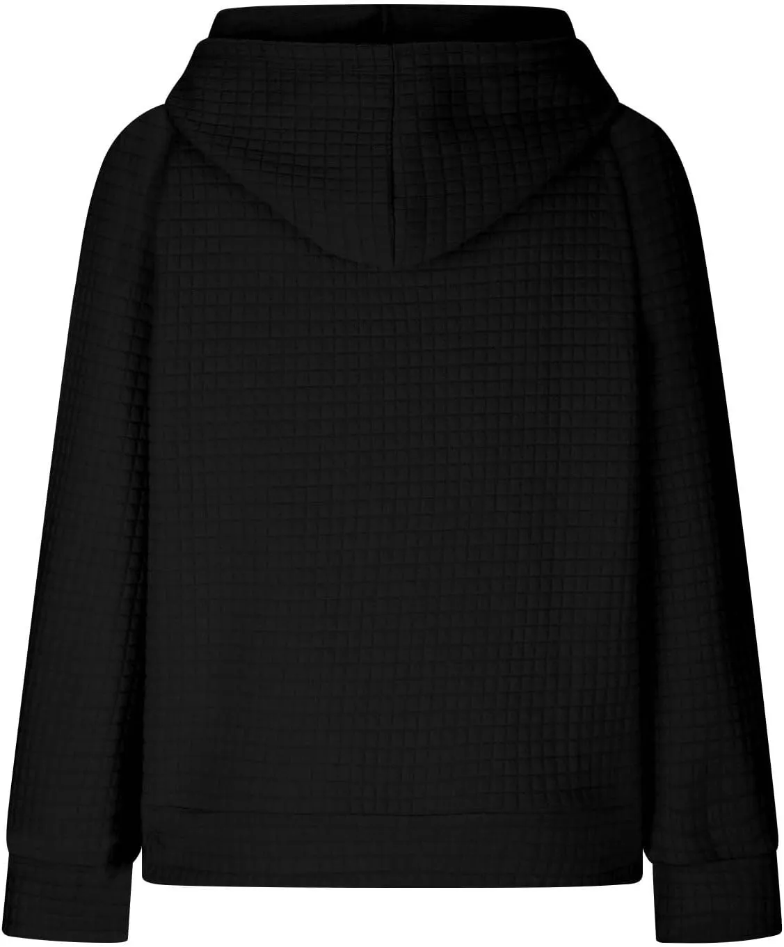Oversized Waffle Knit Hoodie Sweatshirts for Women Causal Fall Fashion Clothes Solid Drawstring Pullover Hoodies