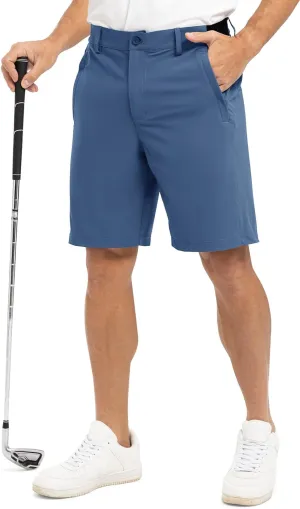 Rdruko Men's Golf Shorts Stretch Dry Fit 9" Lightweight Casual Dress Work Shorts with Pockets