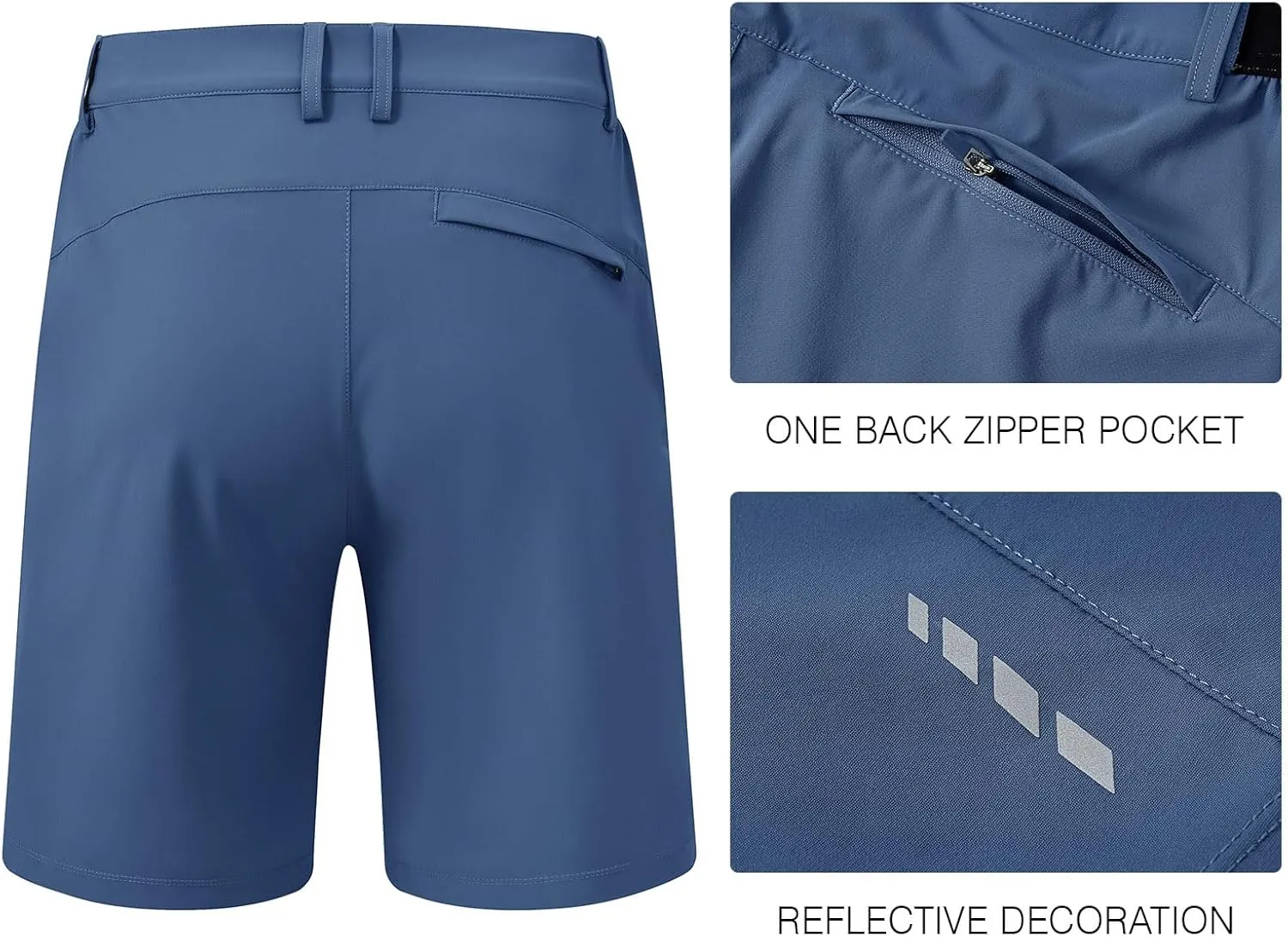 Rdruko Men's Golf Shorts Stretch Dry Fit 9" Lightweight Casual Dress Work Shorts with Pockets