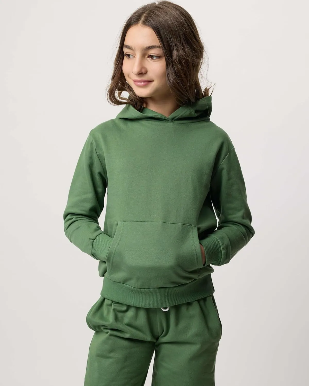 Real Essentials 3 Pack: Girls' Soft Brushed Fleece Pullover Hoodie Sweatshirt With Kangaroo Pocket (Ages 7-16)