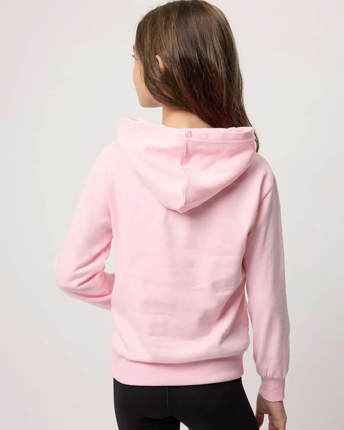 Real Essentials 3 Pack: Girls' Soft Brushed Fleece Pullover Hoodie Sweatshirt With Kangaroo Pocket (Ages 7-16)