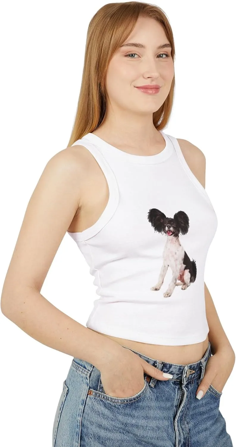 Retro Women's Tank Top, Vintage Ribbed Tank, Classic Sleeveless Tee, Summer Muscle Shirt, Soft Cotton Camisole