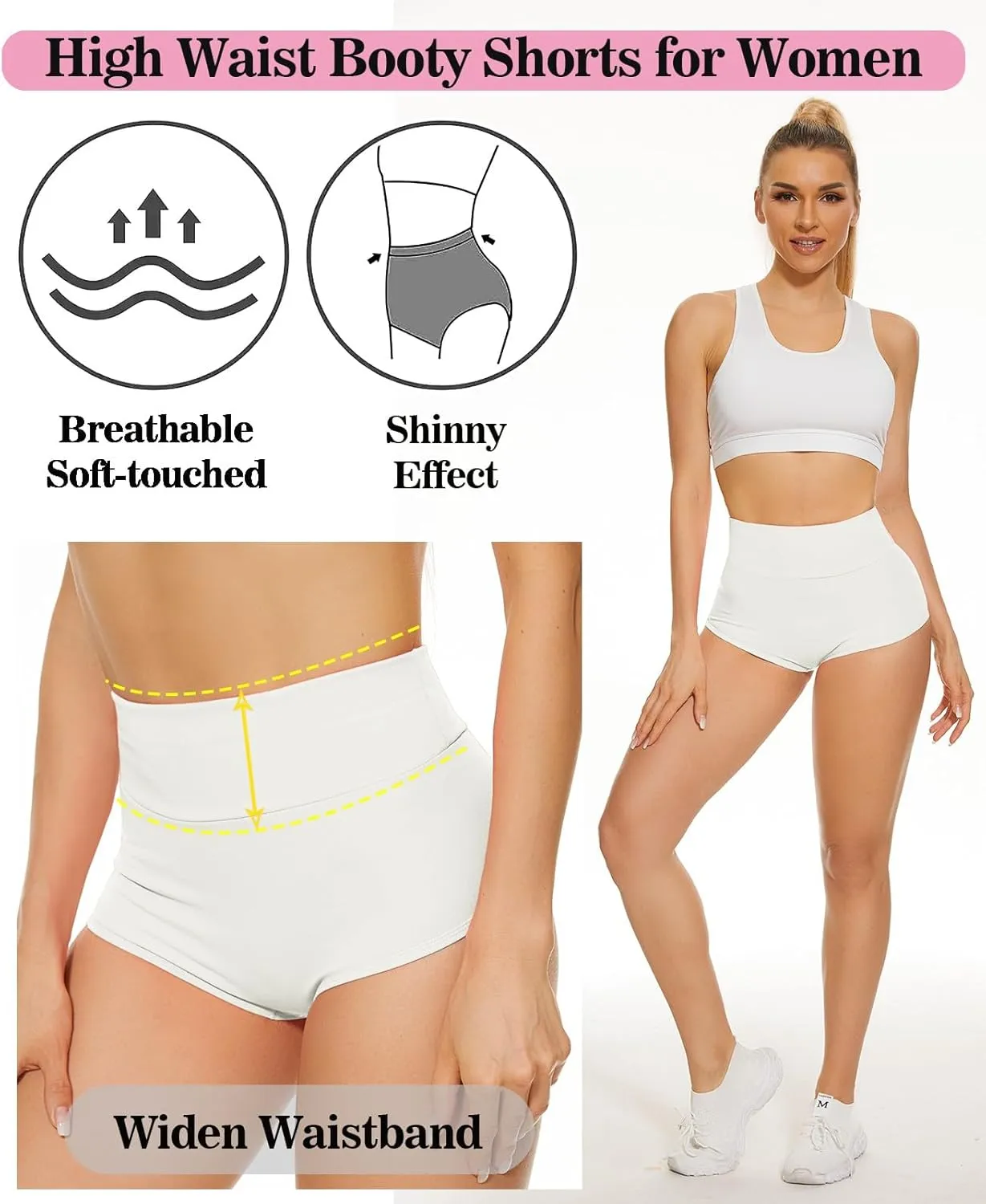Scrunch Booty Shorts for Women V Back High Waisted Yoga Shorts Cut Out Rave Bottoms Butt Lifting Short Mini Hot Pants