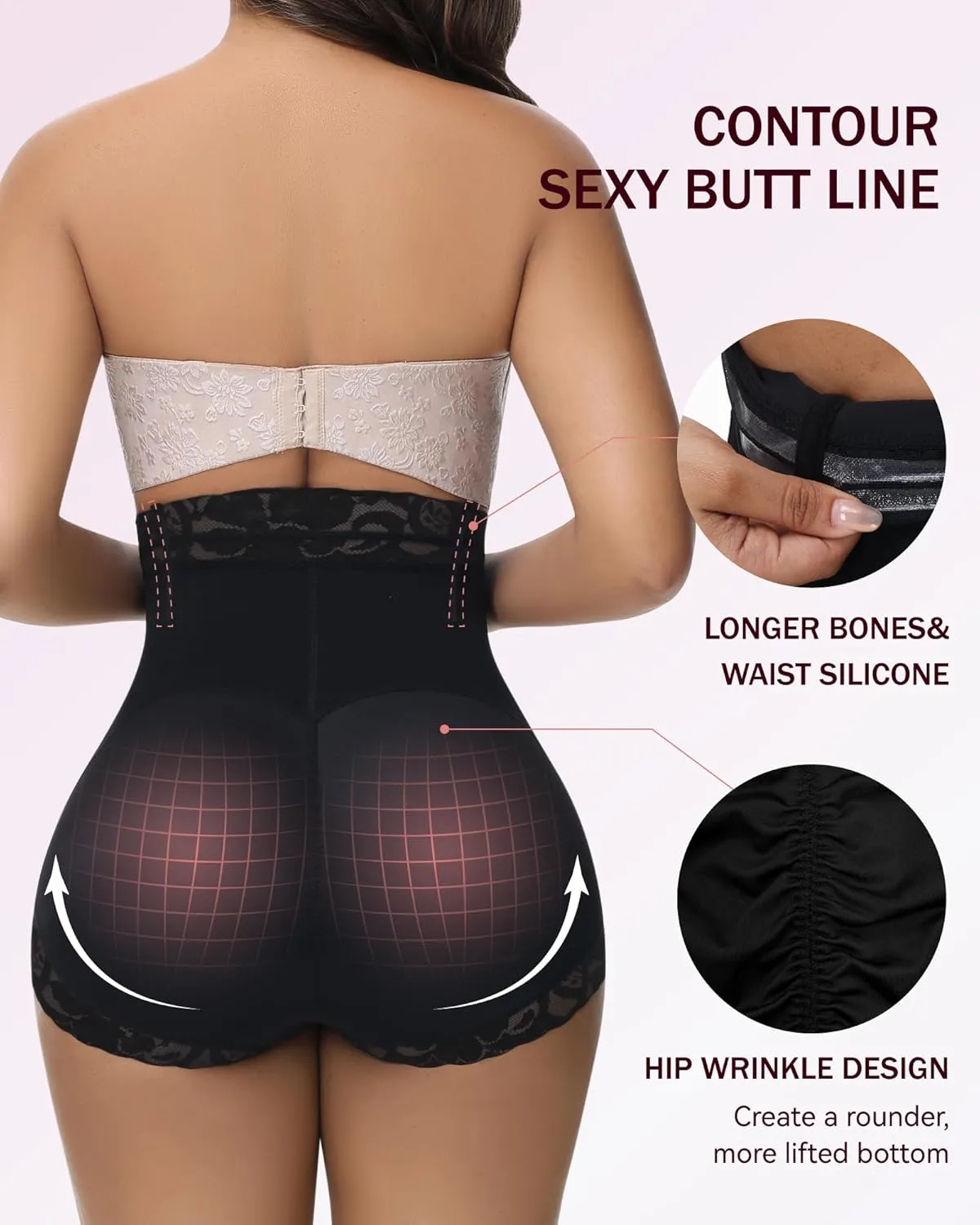 SHAPSHE Butt Lifting Panties Tummy Control Shorts High Waisted Shapewear Briefs Compression Underwear Women Faja Shorts