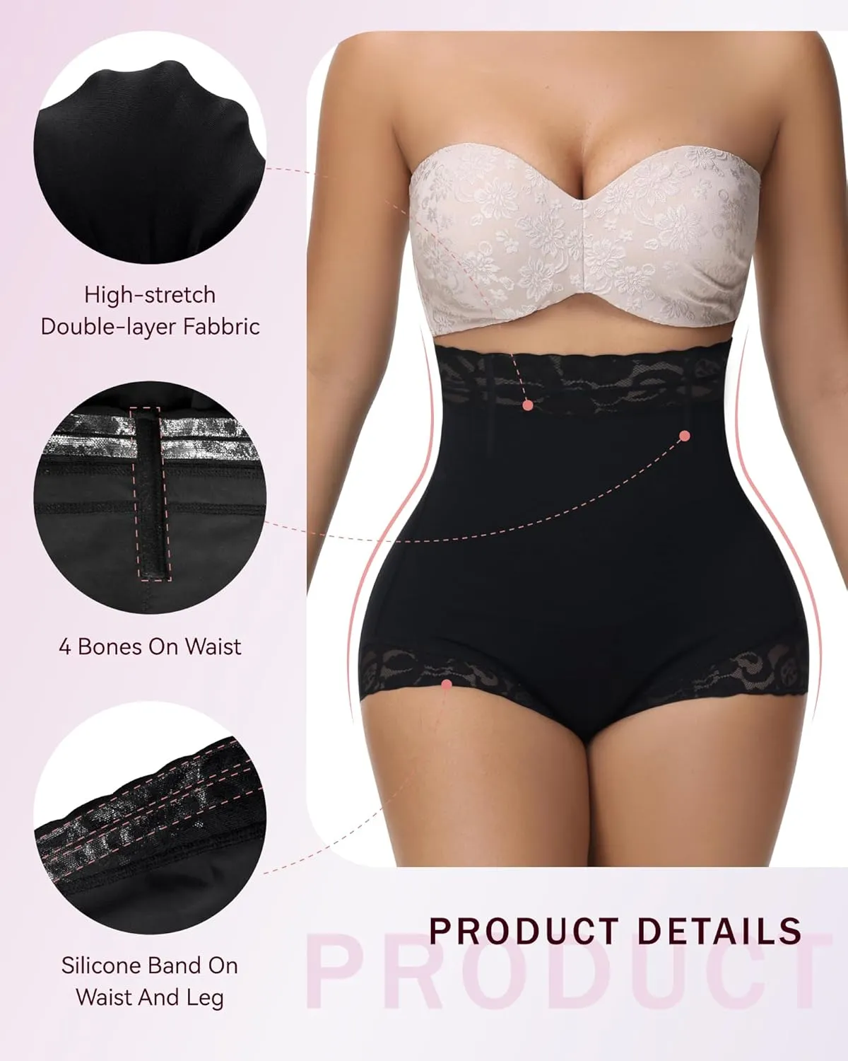 SHAPSHE Butt Lifting Panties Tummy Control Shorts High Waisted Shapewear Briefs Compression Underwear Women Faja Shorts