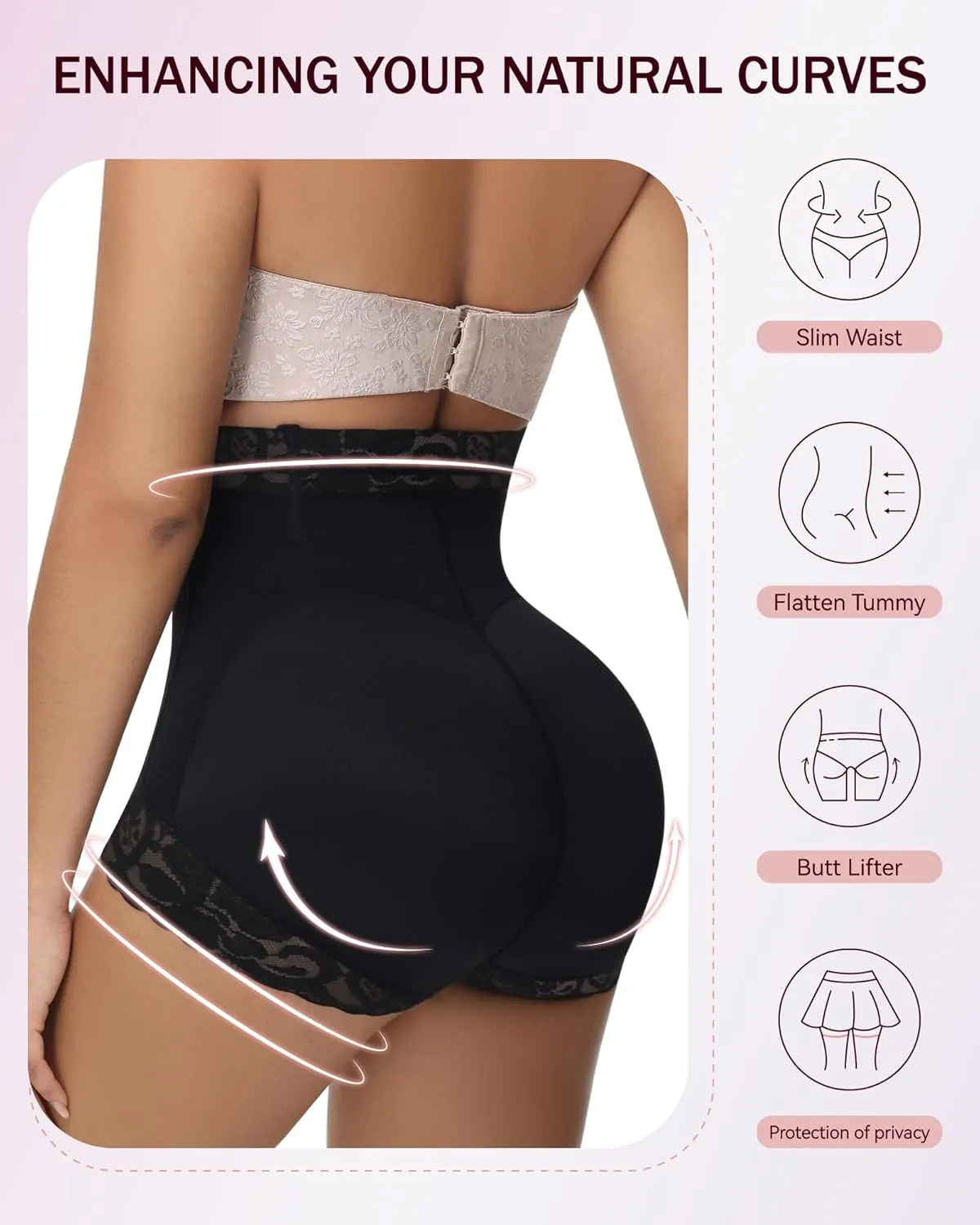 SHAPSHE Butt Lifting Panties Tummy Control Shorts High Waisted Shapewear Briefs Compression Underwear Women Faja Shorts