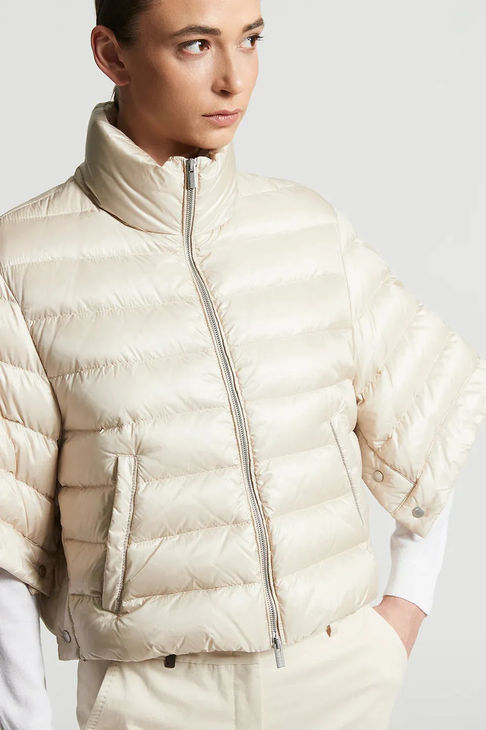 Short Sleeve Down Jacket - Barley