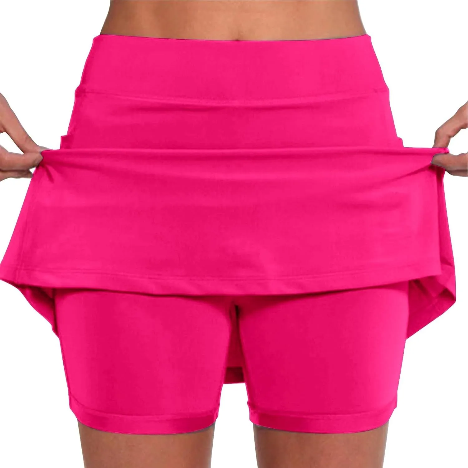 Skorts for Woman 2025 Summer with Pockets Casual Soft Breathable Tennis Golf Skirts Plus Size Pants Running Outfits