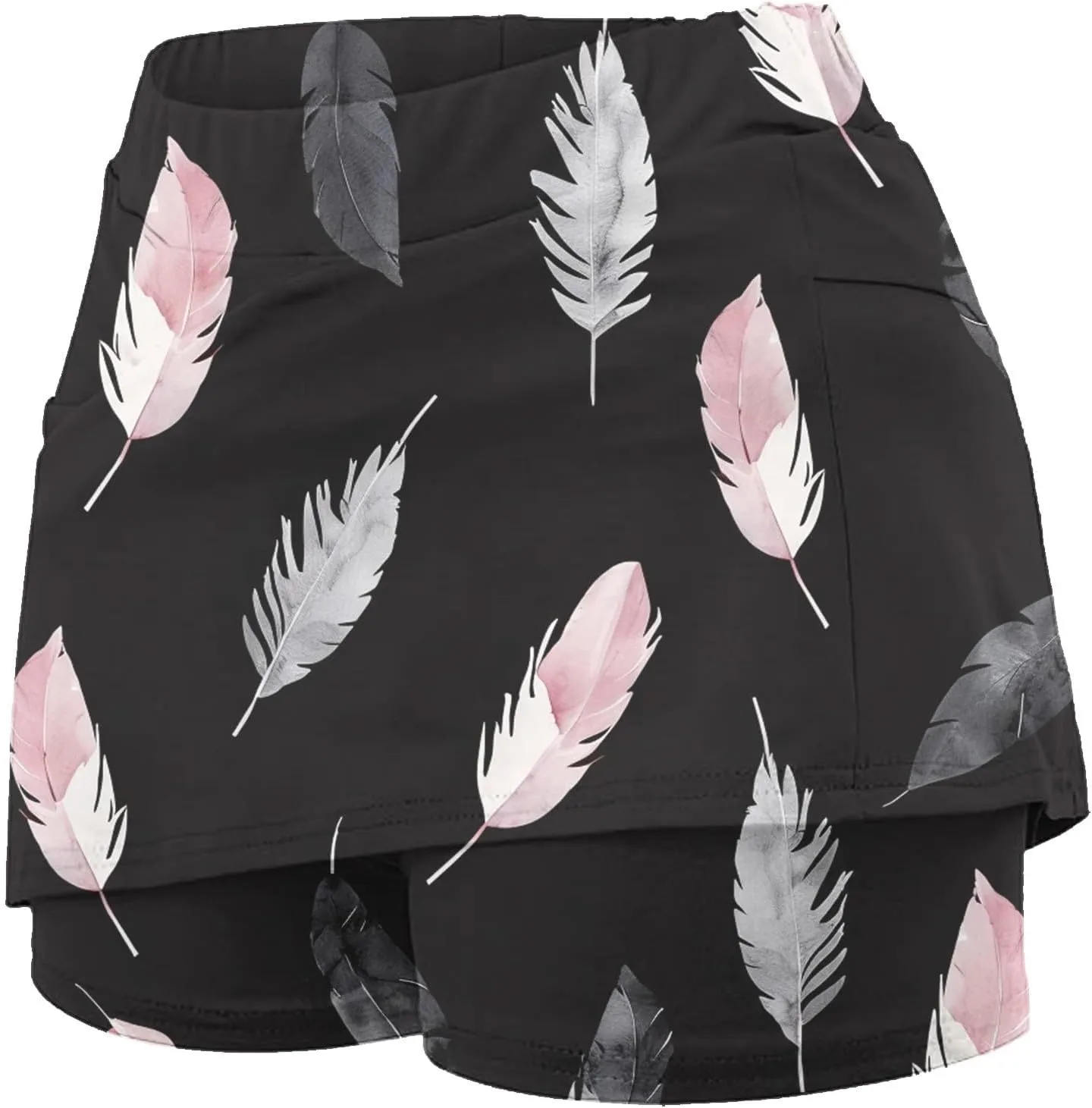 Skorts for Women Tummy Control High Waist Athletic Tennis Golf Skirts Comfy Lightweight Workout Running Biker Shorts