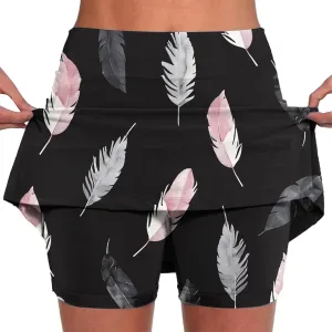 Skorts for Women Tummy Control High Waist Athletic Tennis Golf Skirts Comfy Lightweight Workout Running Biker Shorts