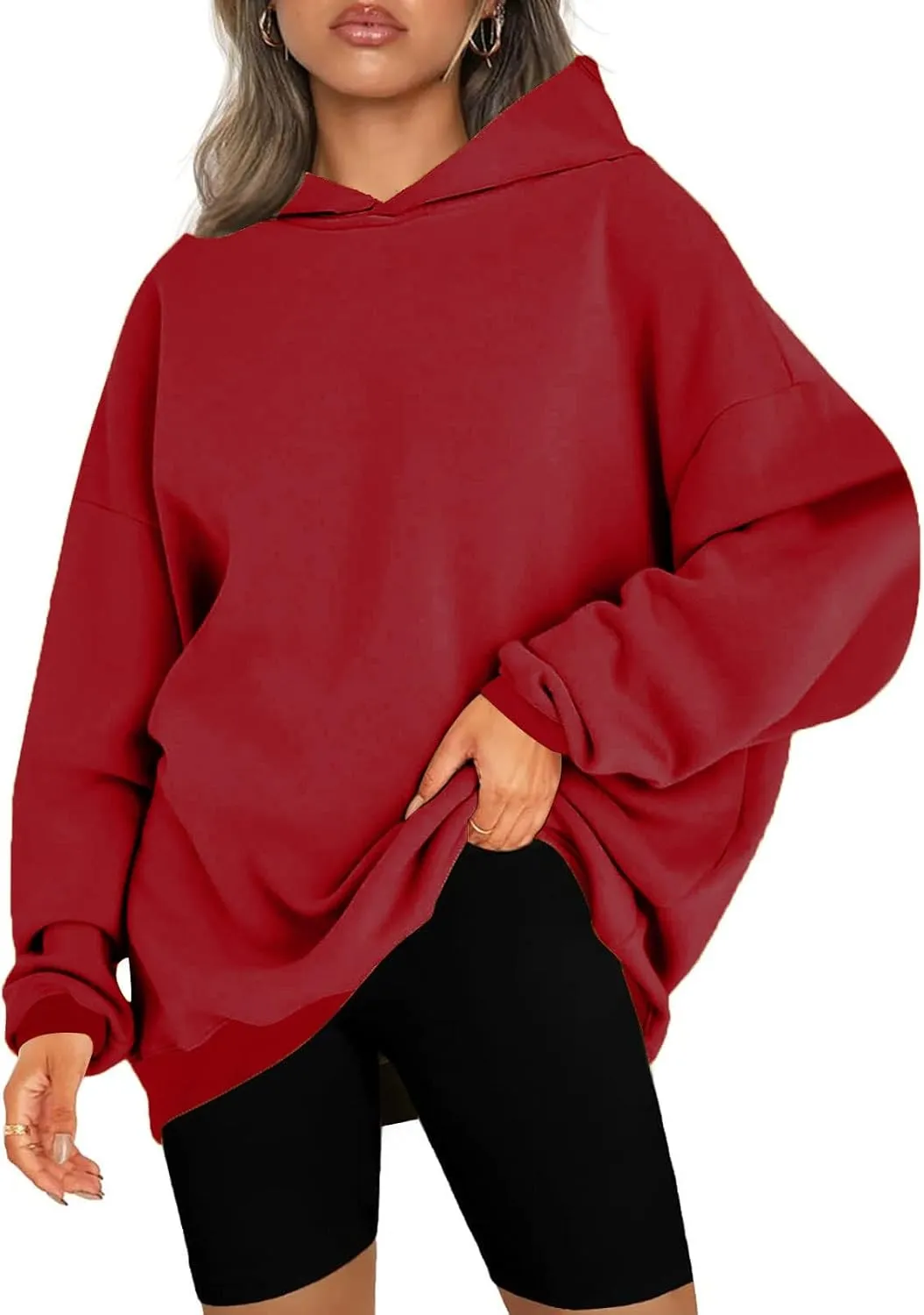 SMIDOW Womens Oversized Hoodies Sweatshirts Fleece Hooded Pullover Tops Sweaters Casual Fall Fashion Outfits 2023 y2k Clothes