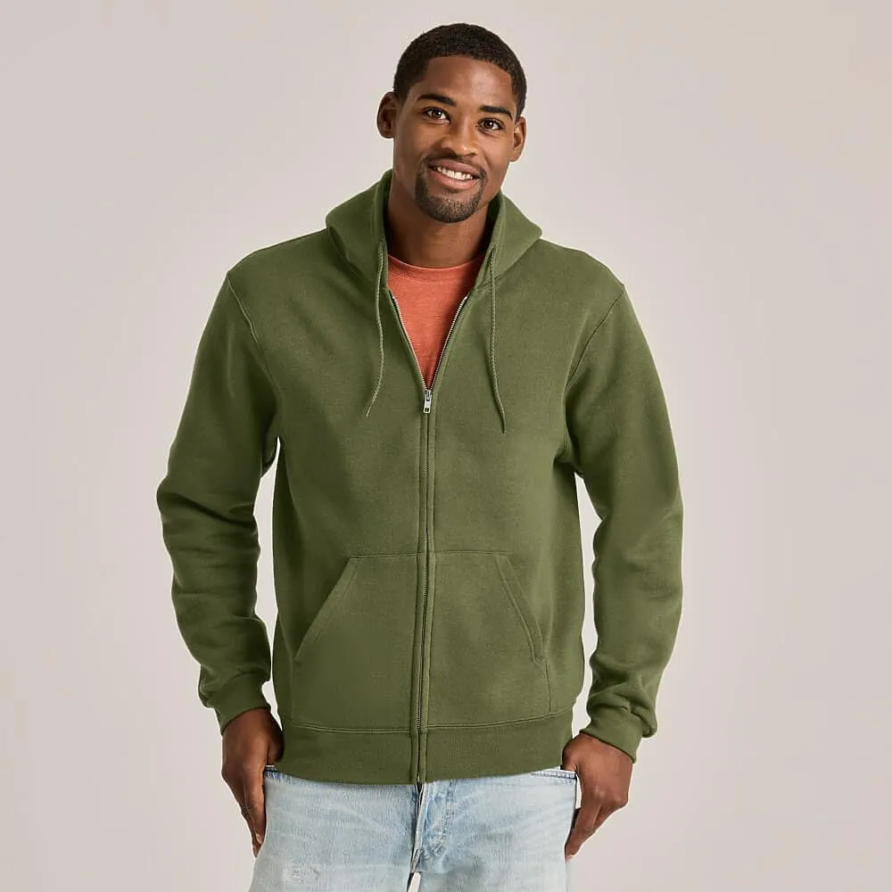 Soffe Men's Training Fleece Zip Hoodie Sweatshirt