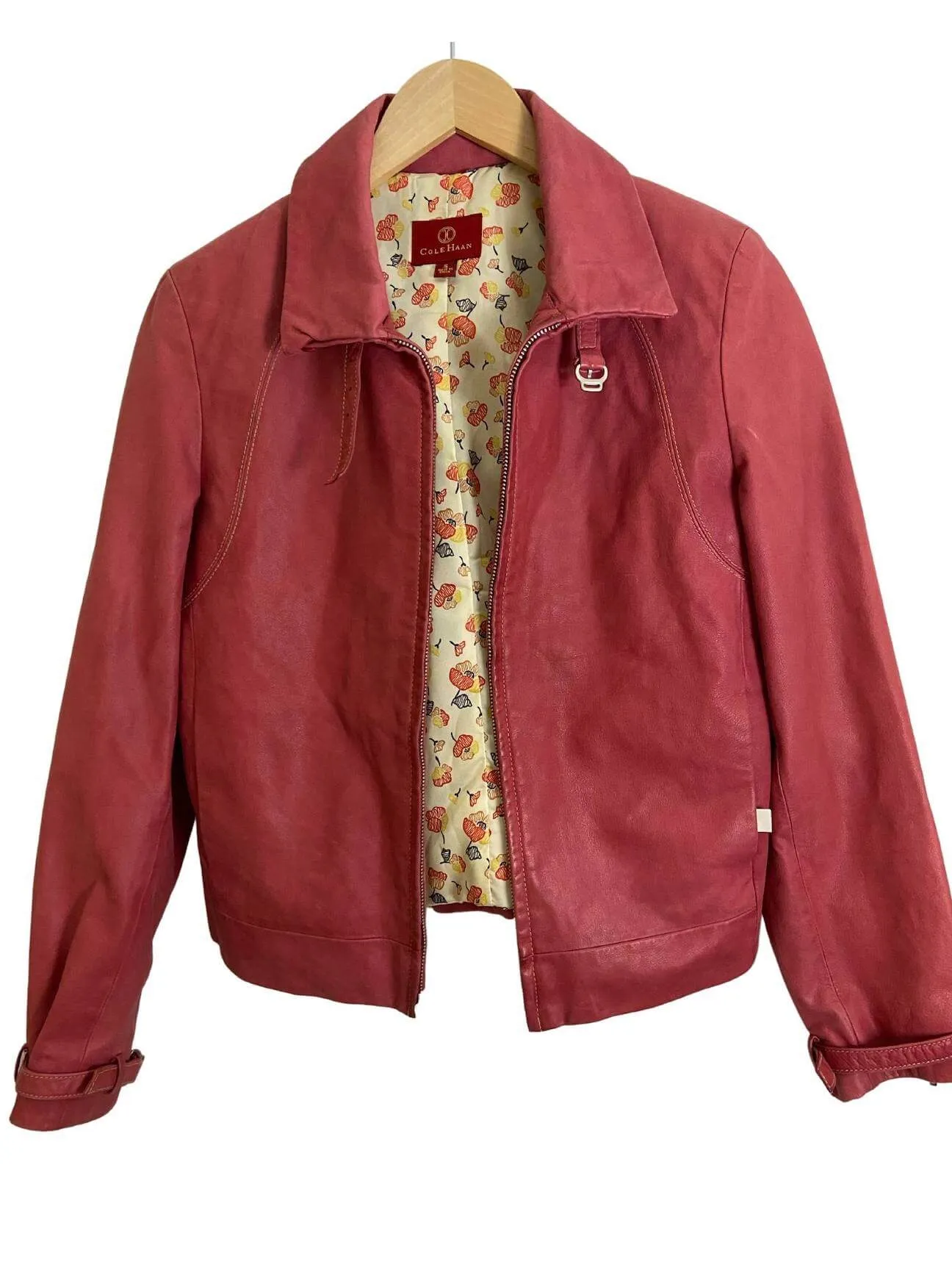 Soft Autumn Dusty Rose Leather Jacket