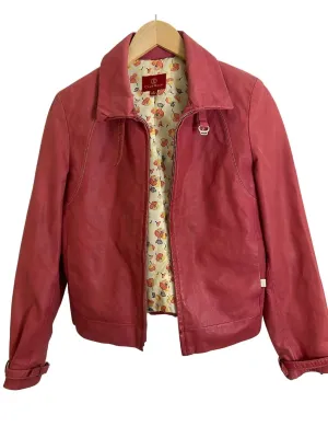 Soft Autumn Dusty Rose Leather Jacket