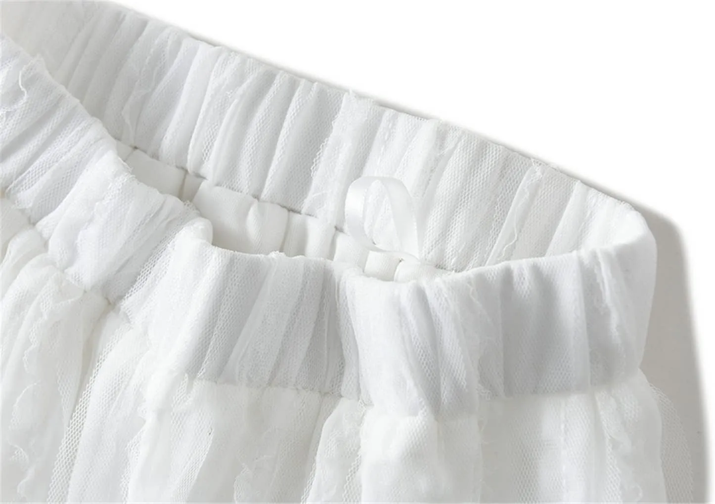 Spring Summer Midi Long Lace Tulle Skirt Women Fashion High Waist Fluffy Pleated Skirt Female