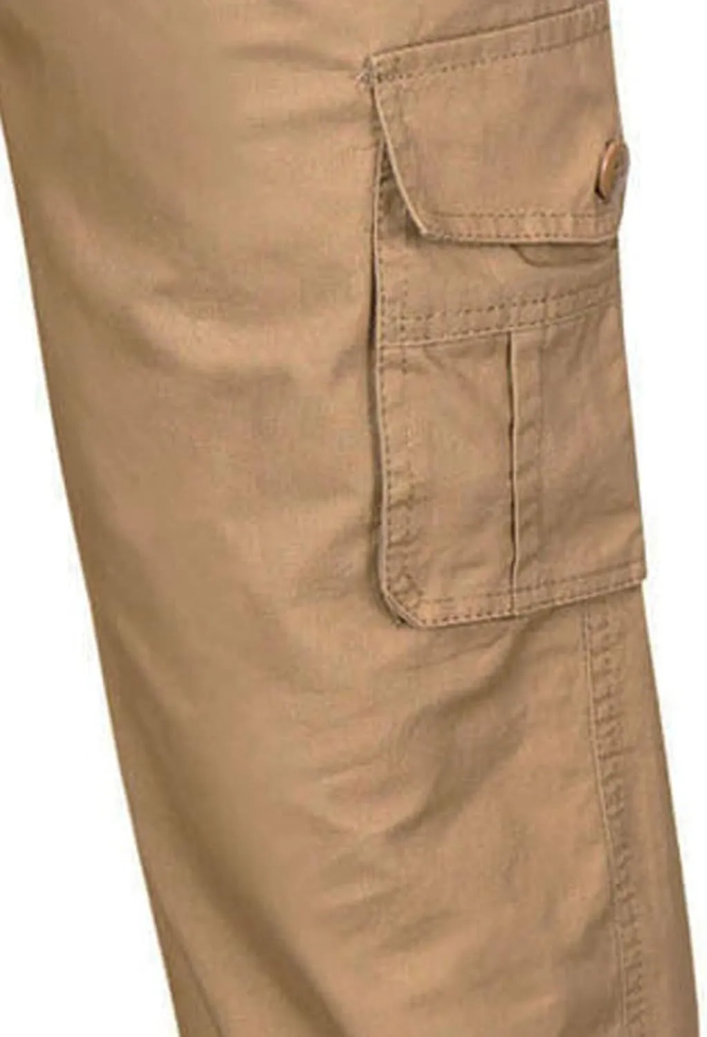 Tactical Pants for Men 2023 Elastic Waist Multi Pockets Solid Cotton Cargo Pants Causal Straight Tooling Trousers