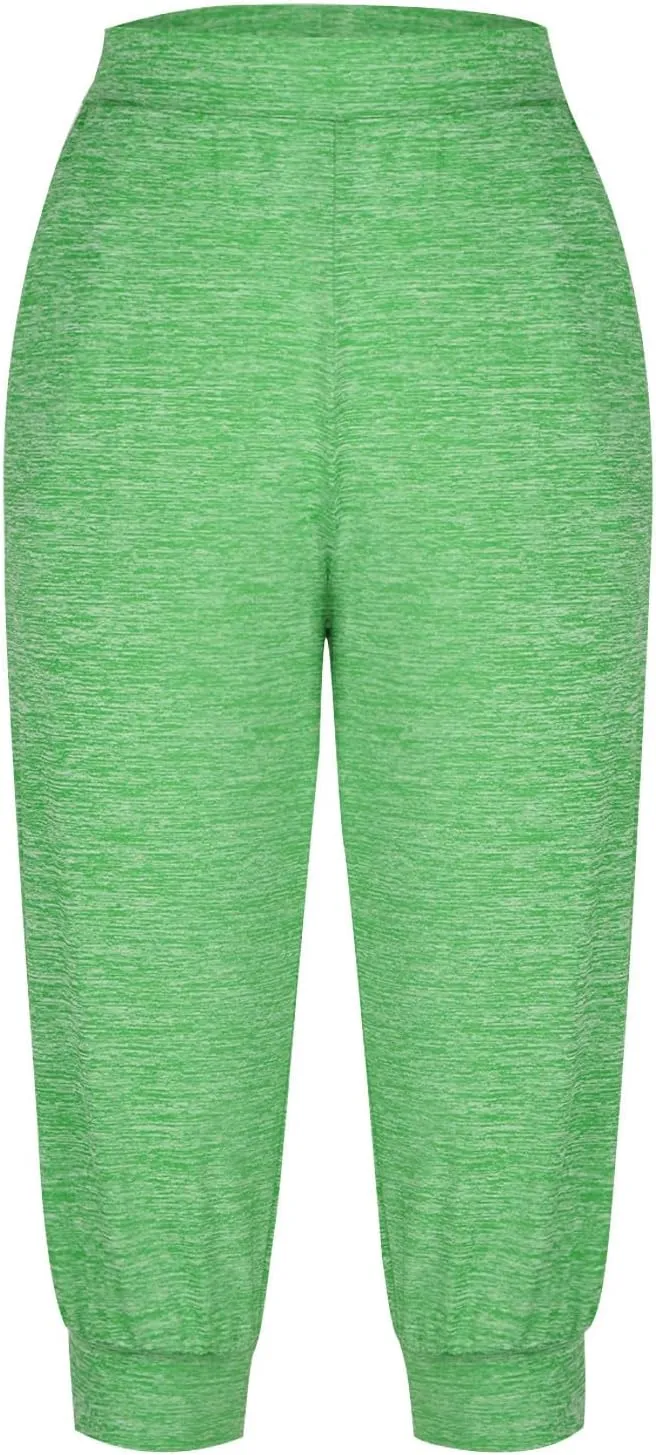 TANGNADE Active Capri Pants for Women Joggers Stretch Lightweight Casual Pant Capri with Drawstring Pockets Hiking Pants