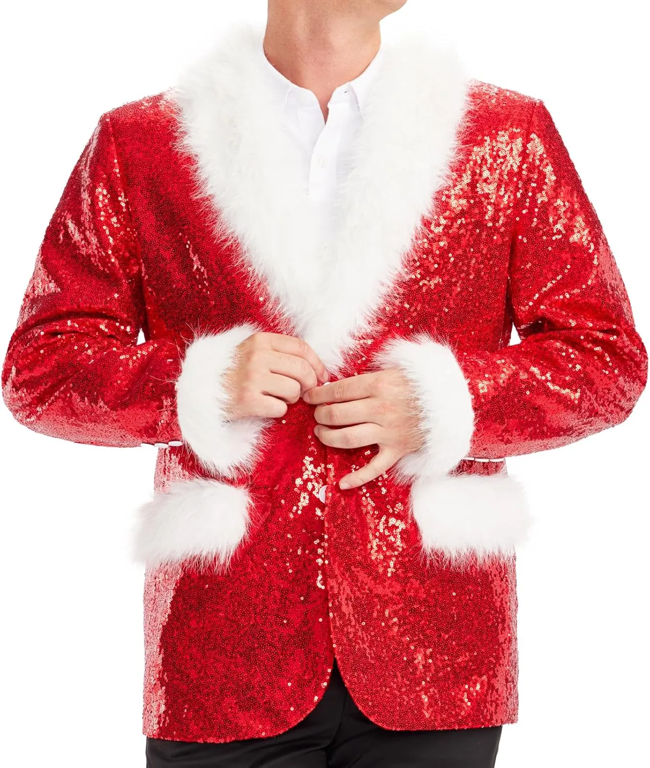 Tipsy Elves Men's Colorful Allover Sequin Blazers - Shiny Holiday New Years Ever Jackets