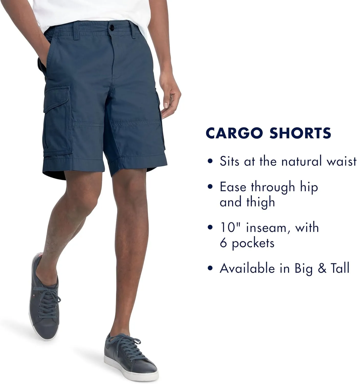 Tommy Hilfiger Men's 6 Pocket Stretch Cotton Cargo Shorts