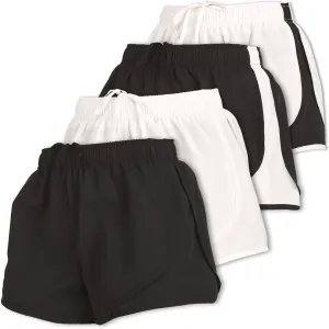 Ultra Performance Women's Running Shorts 4-Pack Athletic Workout Gym Shorts for Women, with Brief Liner