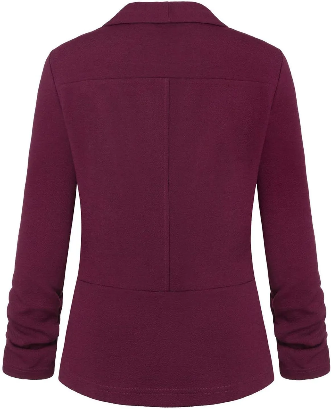 Unifizz Womens Casual Blazer Pockets Open Front Cardigan Work Office Jacket 3/4 Sleeve