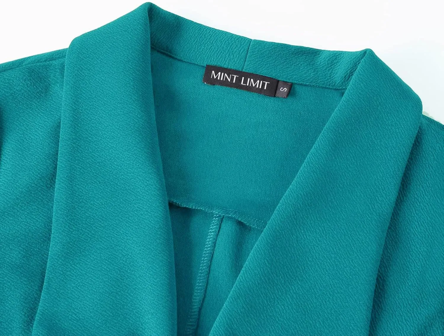 Unifizz Womens Casual Blazer Pockets Open Front Cardigan Work Office Jacket 3/4 Sleeve