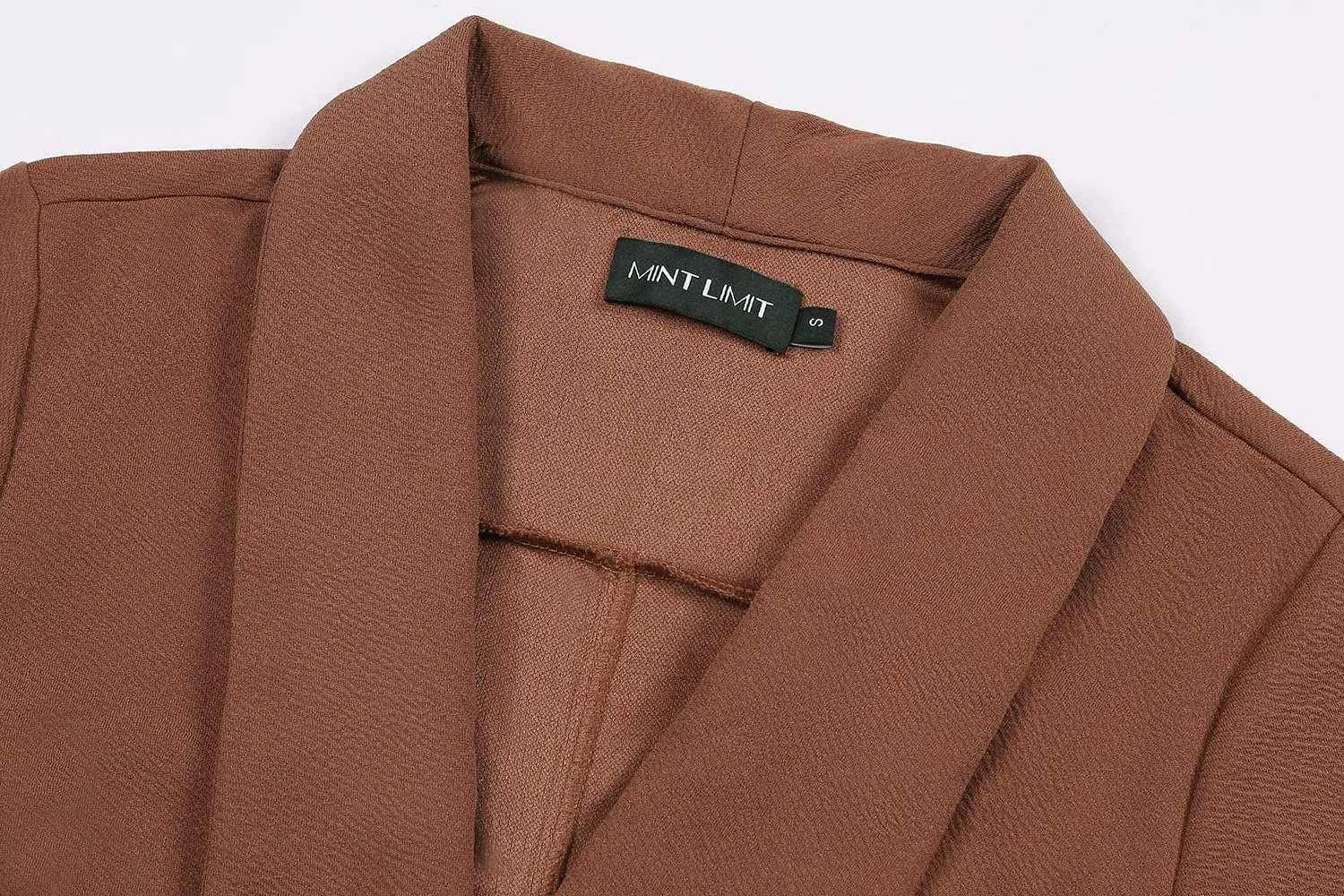 Unifizz Womens Casual Blazer Pockets Open Front Cardigan Work Office Jacket 3/4 Sleeve