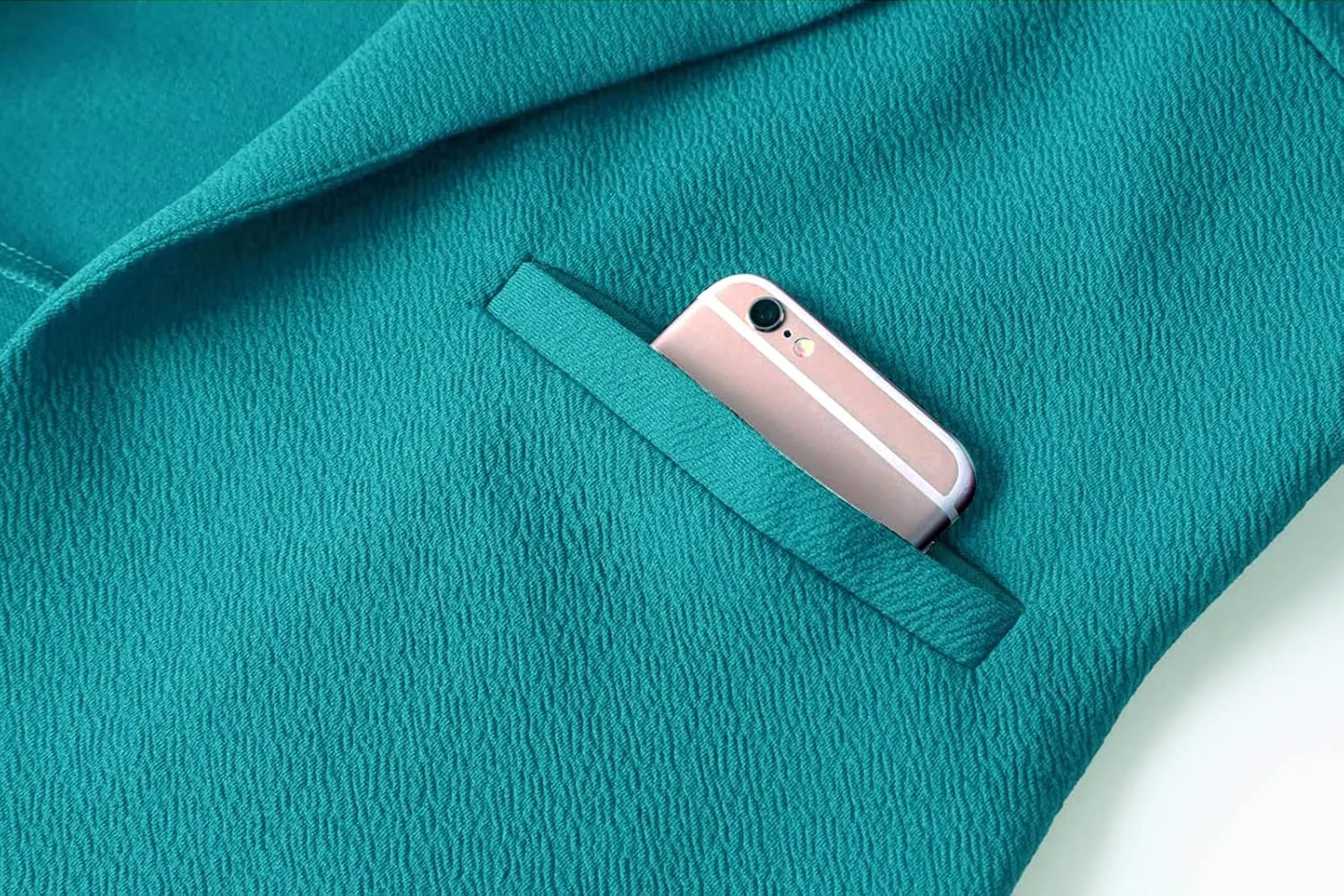 Unifizz Womens Casual Blazer Pockets Open Front Cardigan Work Office Jacket 3/4 Sleeve
