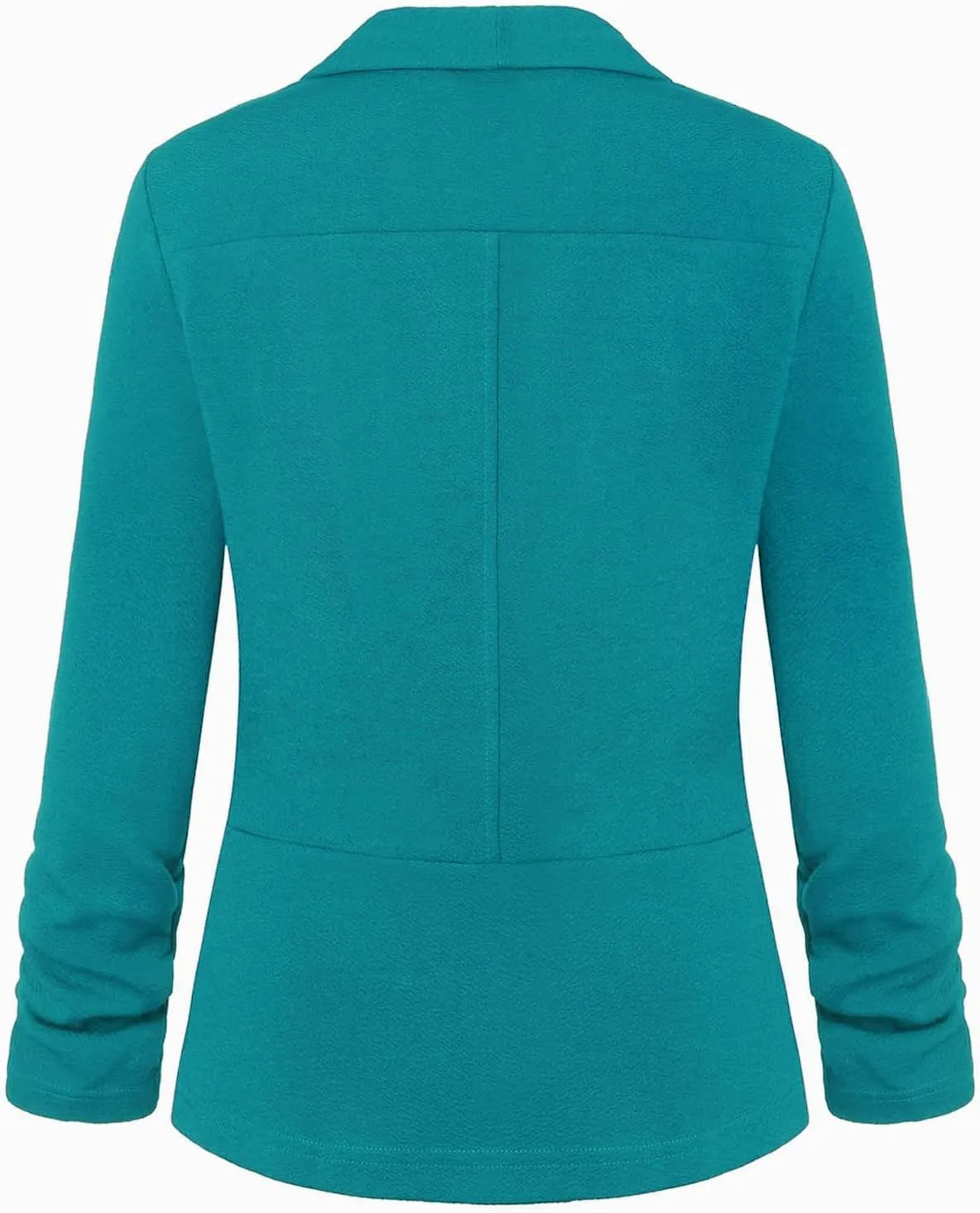 Unifizz Womens Casual Blazer Pockets Open Front Cardigan Work Office Jacket 3/4 Sleeve