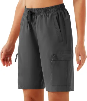 URBEST Women's Hiking Cargo Shorts Quick Dry Lightweight Summer Shorts for Women Outdoor Travel Golf Active