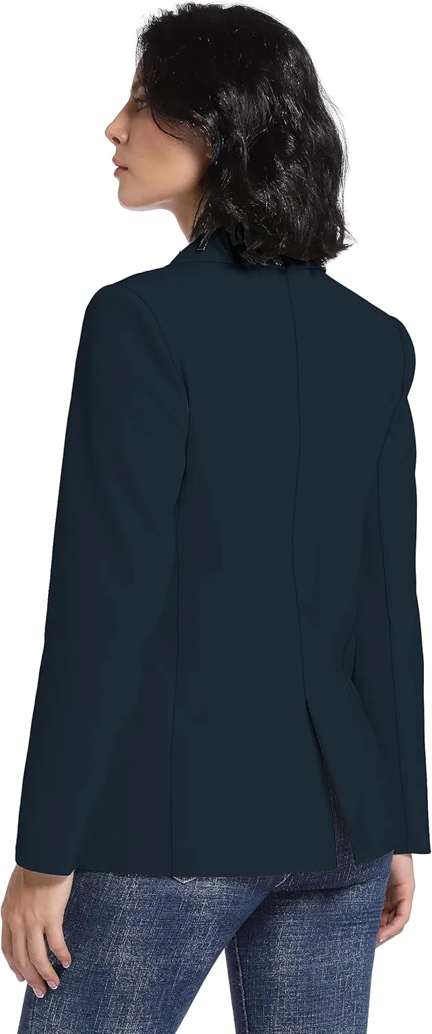 V VOCNI Womens Blazer Jackets Long Sleeve Lapel Open Front Pockets Casual Work Office Blazers Button Jacket Suit