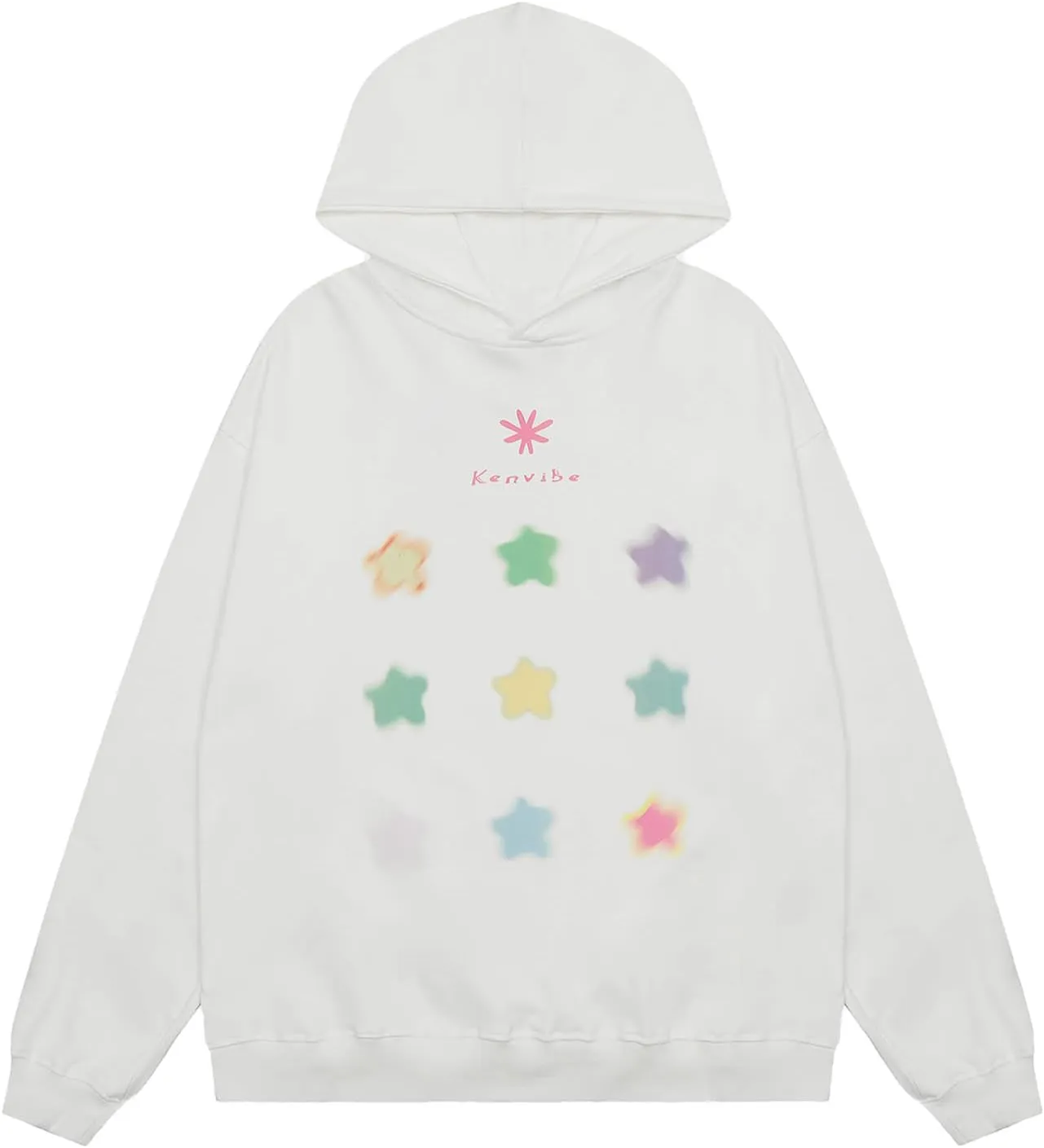 Vamtac Women Hoodie Oversized Graphic Star Print y2k Cute Sweatshirt Fashion Pullover Hooded Unisex