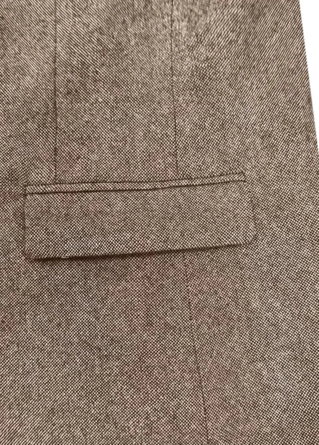 VENNYNG Brown Men's Tweed Blazer Suit Jacket with Elbow Patches Single Breasted Male Short Vintage Trench Coat