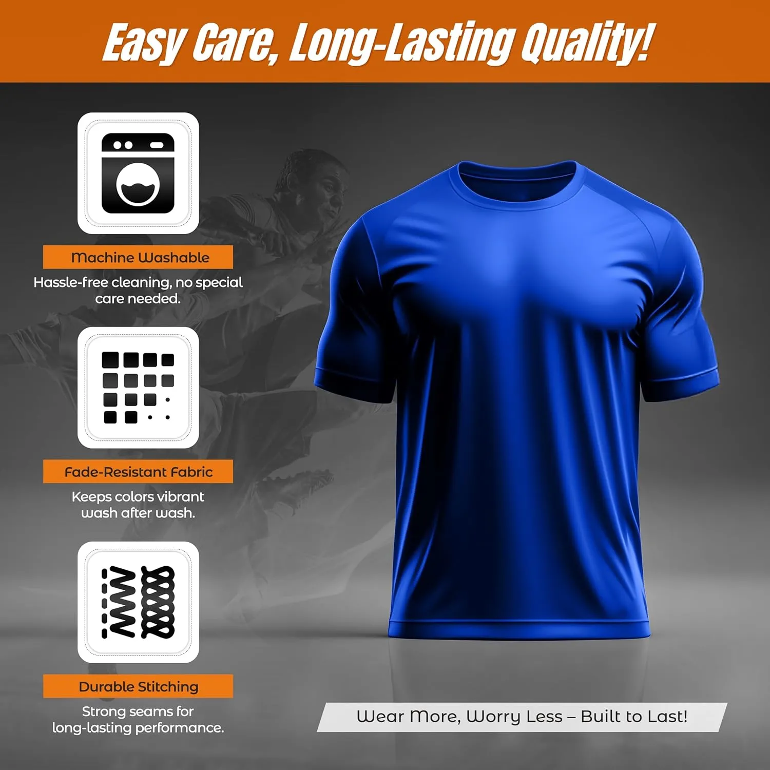 Vizari Mens Athletic T-Shirt | Quick-Dry, Moisture-Wicking Sports Tee | Shirts for Workouts, Outdoor Activities & Casual Wear