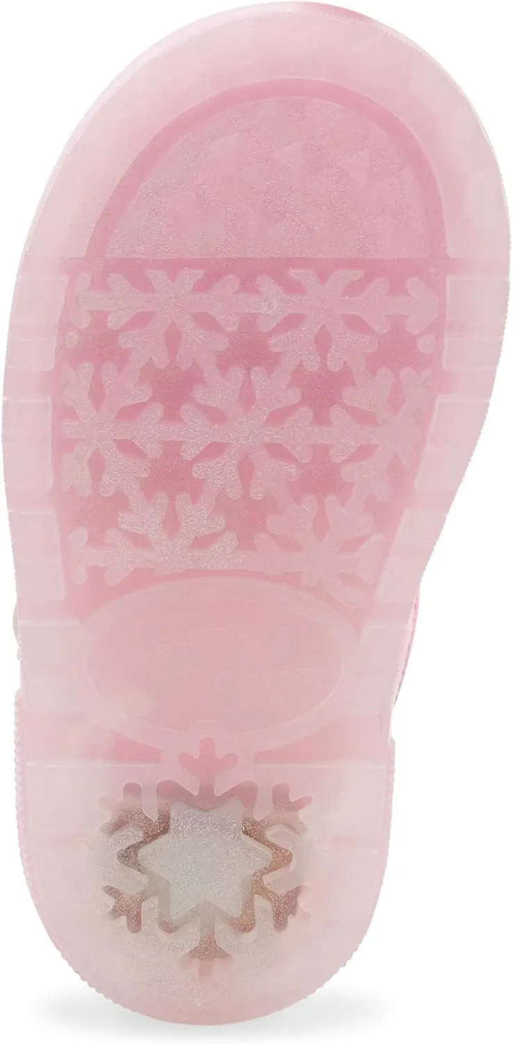 Western Chief Kids Denali Lighted Faux Fur Cold Weather Boots  Waterproof Snow Boots with Reflective Glitter, Warm and Cozy Winter Boots for Toddlers and Kids