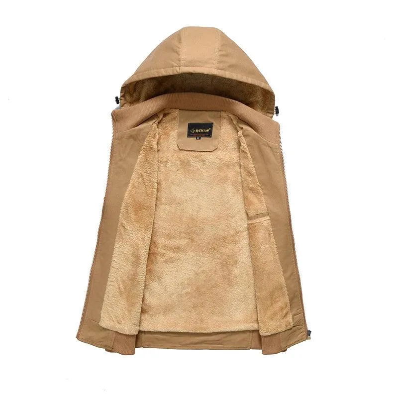 Windproof High Quality Leisure Fashion Men Winter Sleeveless Hooded Fleece Vest