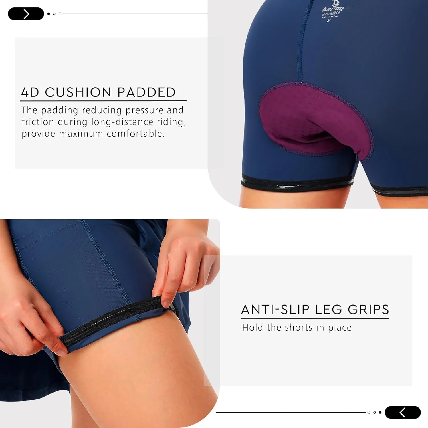 Women Cycling Skirts Shorts Padded Bike Shorts Biking Skorts Riding Road Bicycle Pantskirt with Pockets