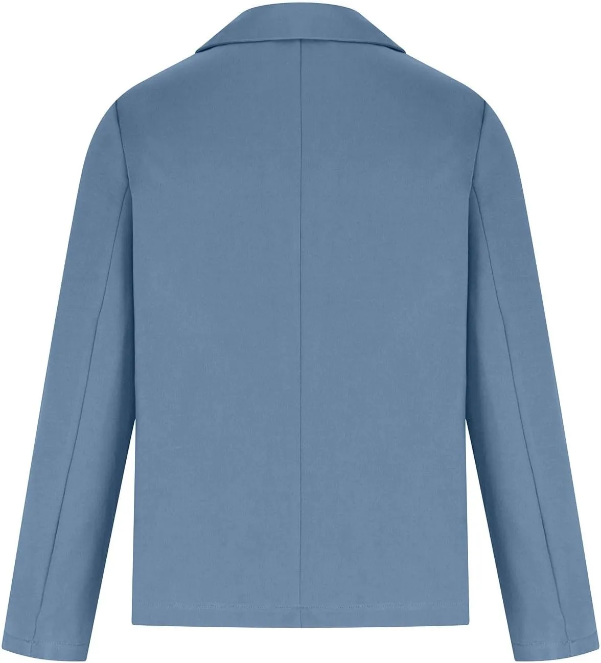 Women Fashion Button Down Blazer Suit Solid Long Sleeve Lapel Cardigan Blazer Business Casual Loose Jacket Coat