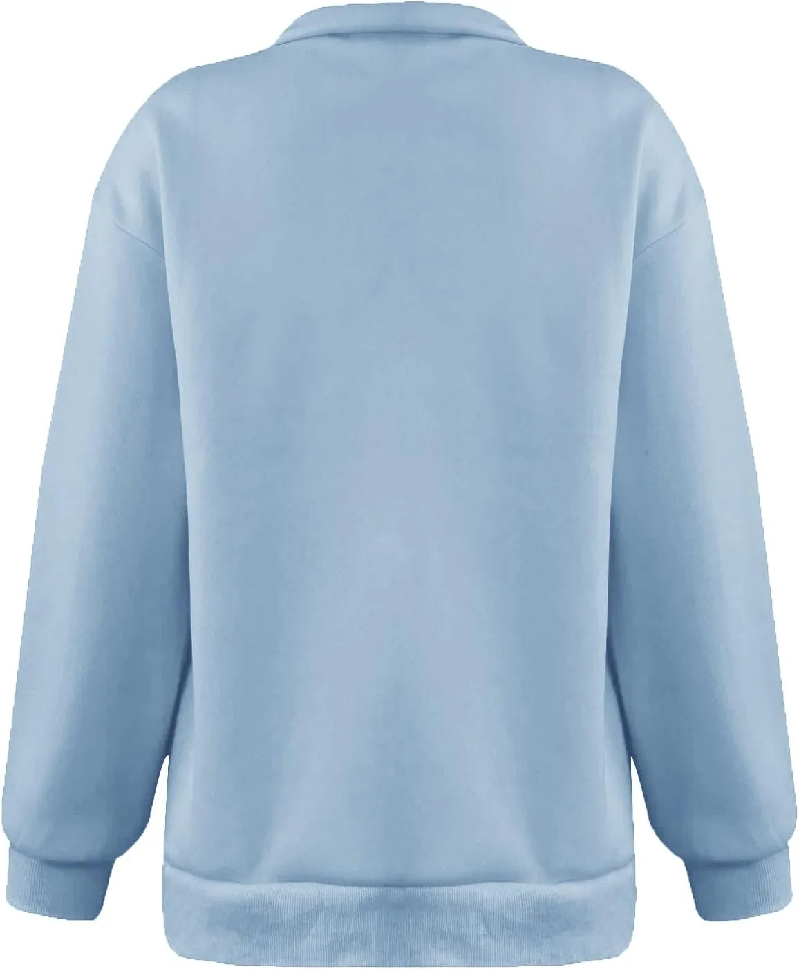Women Half Zip Oversized Sweatshirts Long Sleeve Solid Color Hoodie Lightweight Drop Shoulder Fleece Pullover Tops