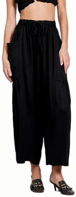 Women Summer Trendy Pants Wide Leg Cotton Linen Pants Beach Palazzo Lounge Trousers Plus Size Clothes